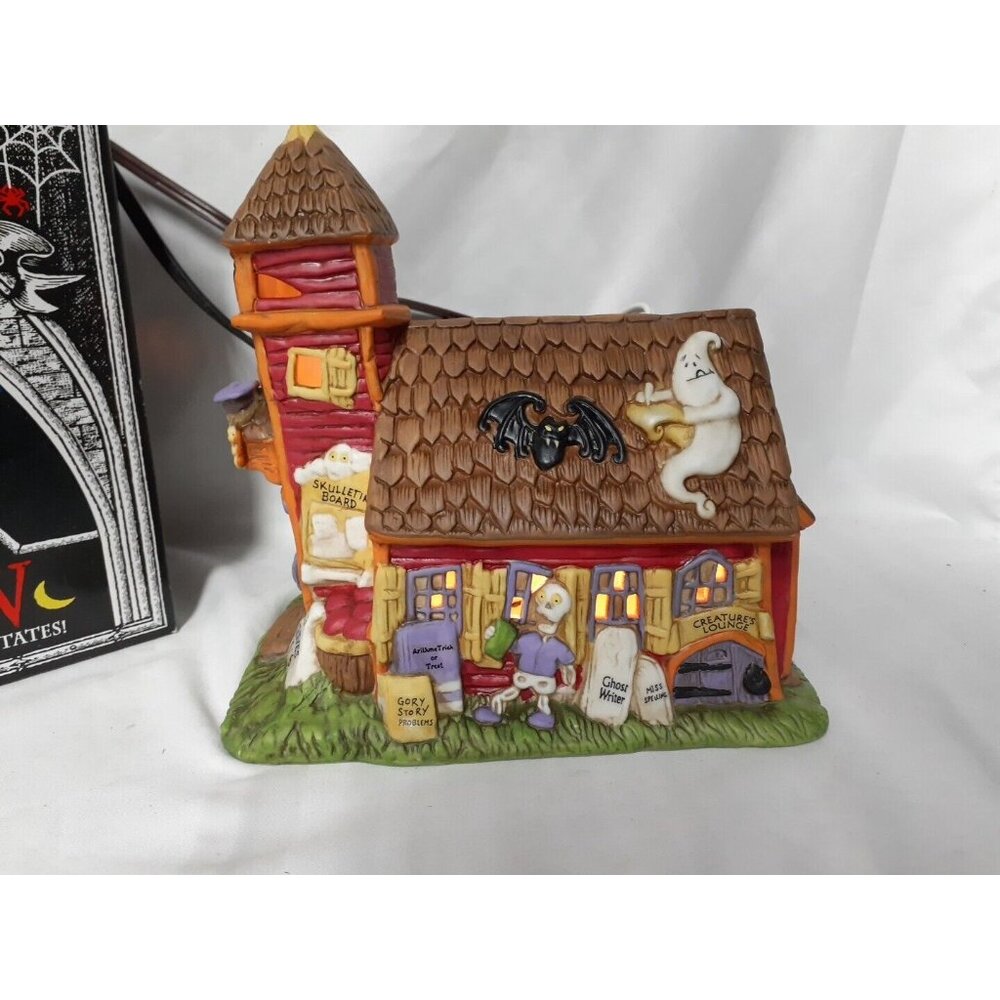 Cannon Falls Creepy Hollow LITTLE DEAD SCHOOLHOUSE Mini Light Up Halloween House - Picture 13 of 13
